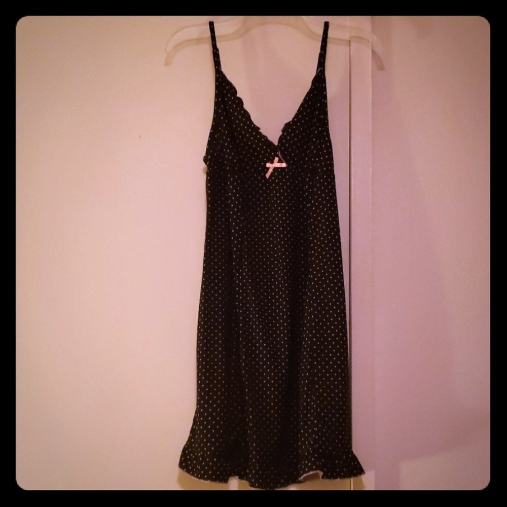 Sexy black n pink poka dot nighty